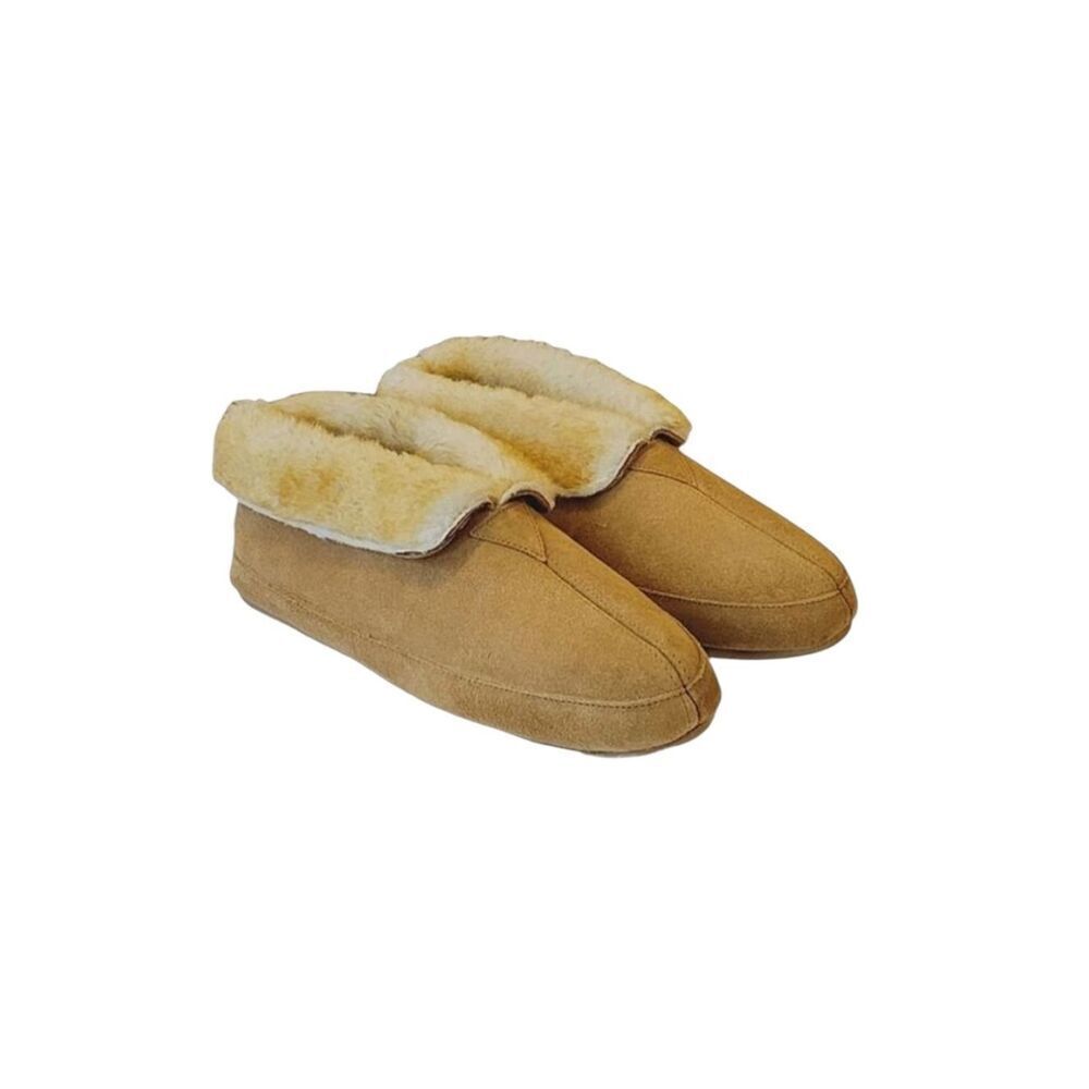 Guide Gear Tan Leather Roll Bootie Slipper Size 10